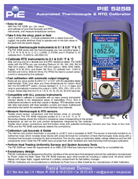 Thumbnail of document Data Sheet - 525B Thermocouple & RTD Calibrator